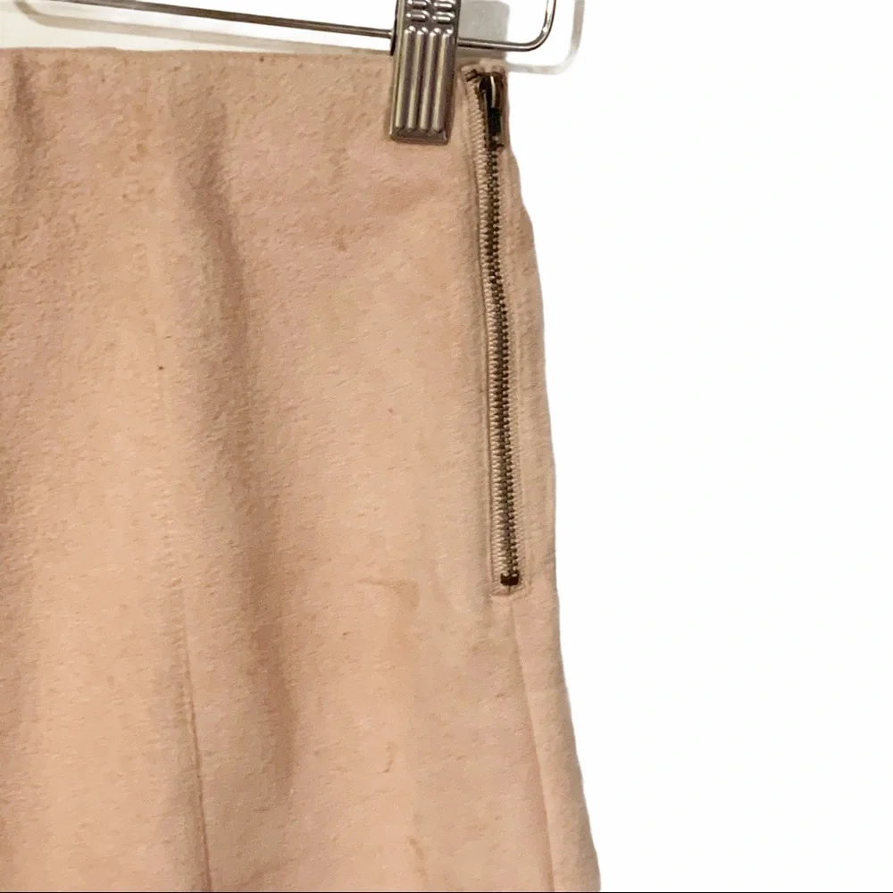 John Galt Brandy Melville One Size‎ Pink Velvet Mini Skirt Skater Faux Suede
